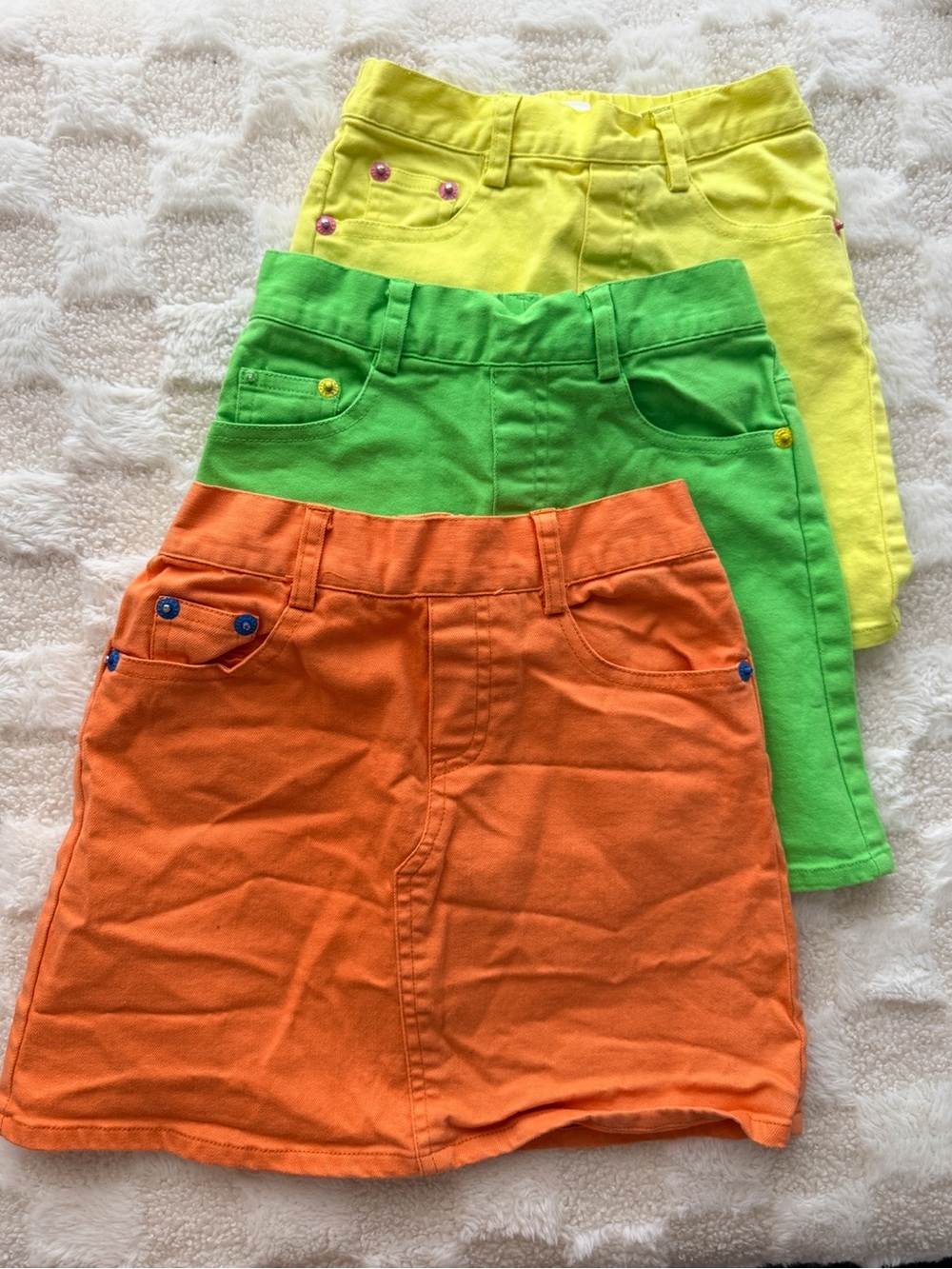 Dino Bebe Kids Pastel Bright Color Skirt - Yellow, Green, Orange Kids size 5-6